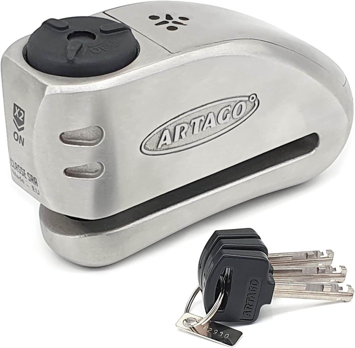 Test : antivol Artago 32 Bloc disque moto avec alarme