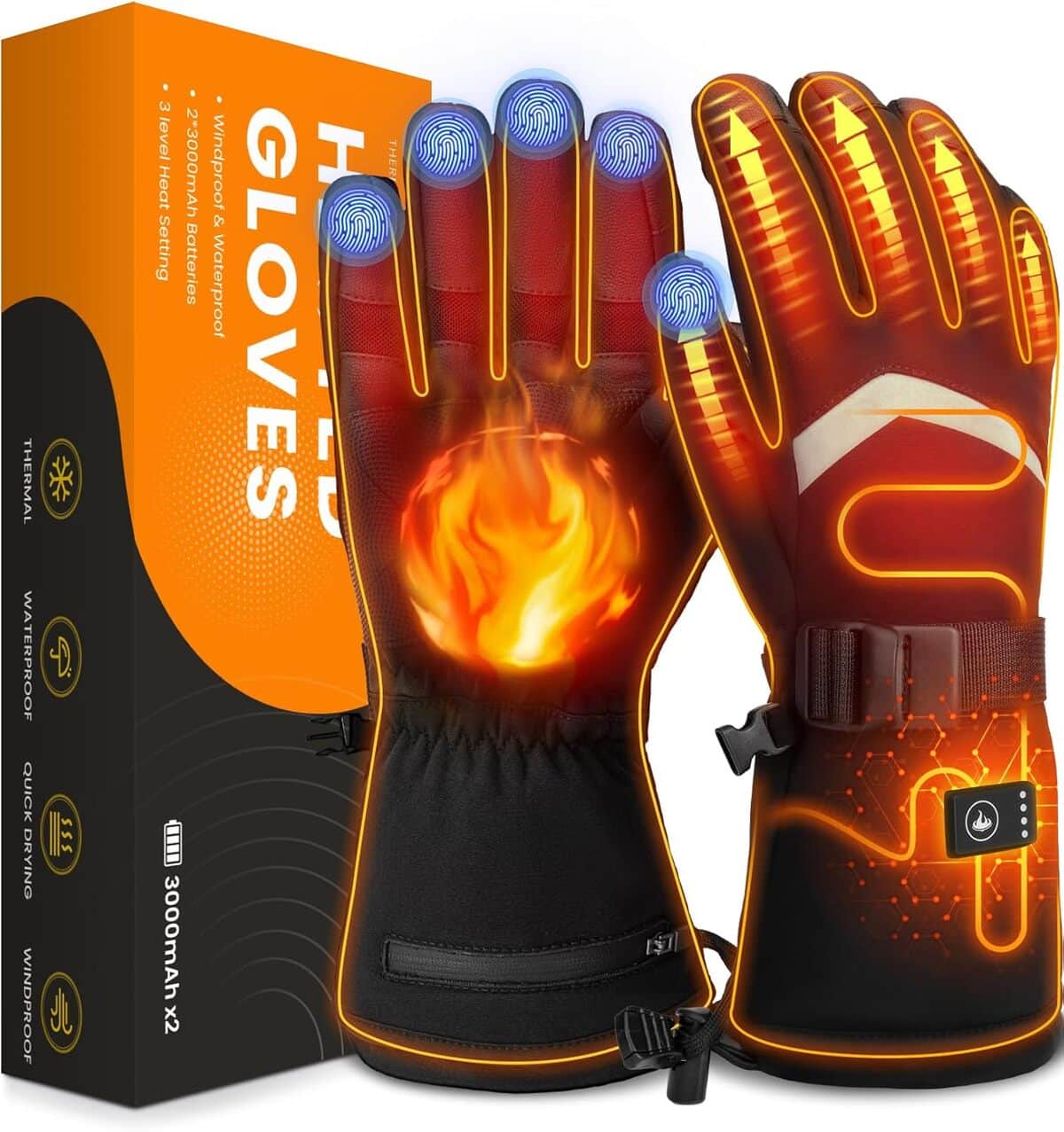 Test des gants chauffants rechargeables avec écran tactile