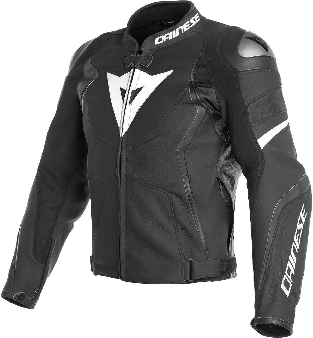 Test du blouson cuir Avro 4 taille 48 : noir, rouge et blanc