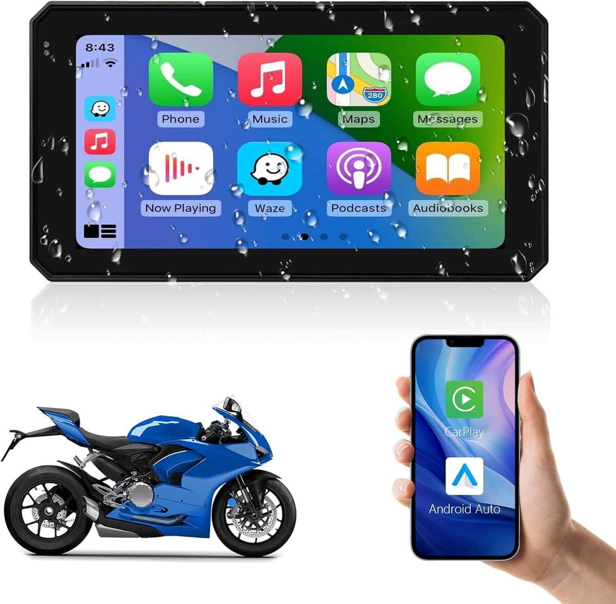 Test : road Top écran Carplay sans fil pour moto
