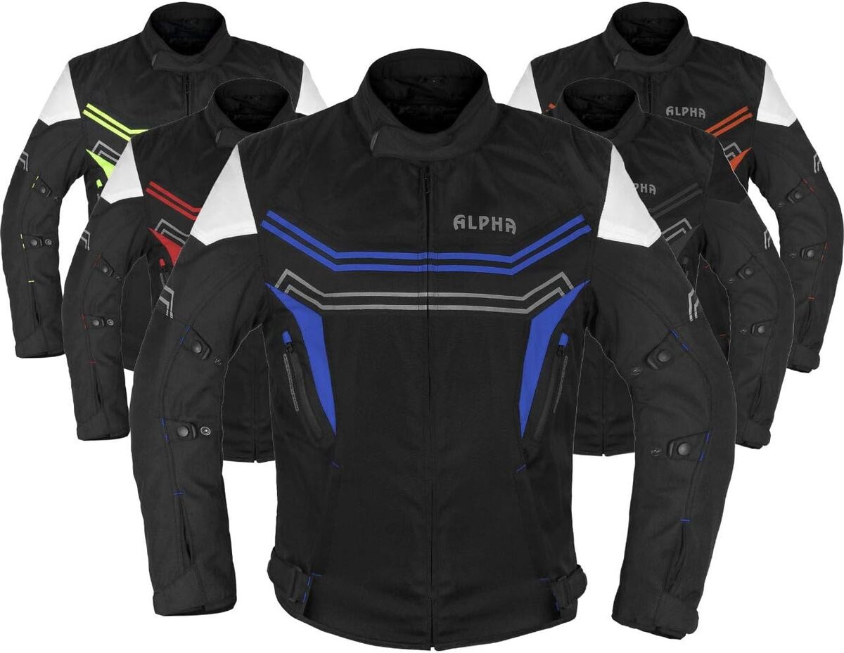 Test : veste de moto Alpha Cycle Gear toutes saisons (bleu, xL)