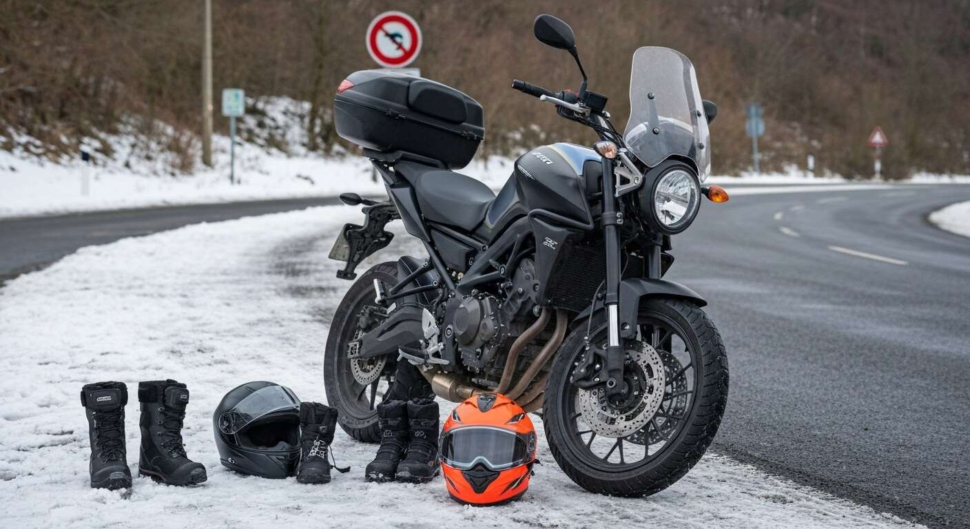 Accessoires indispensables pour moto en hiver
