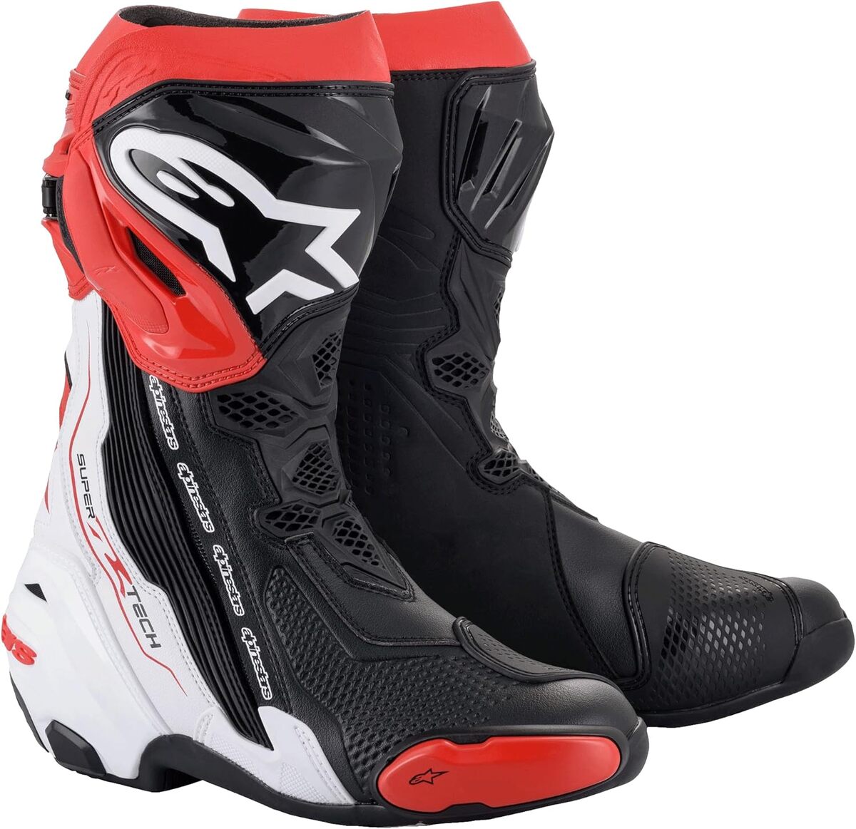 Essai des bottes moto Alpinestars Supertech R (noir/blanc/rouge, 45)