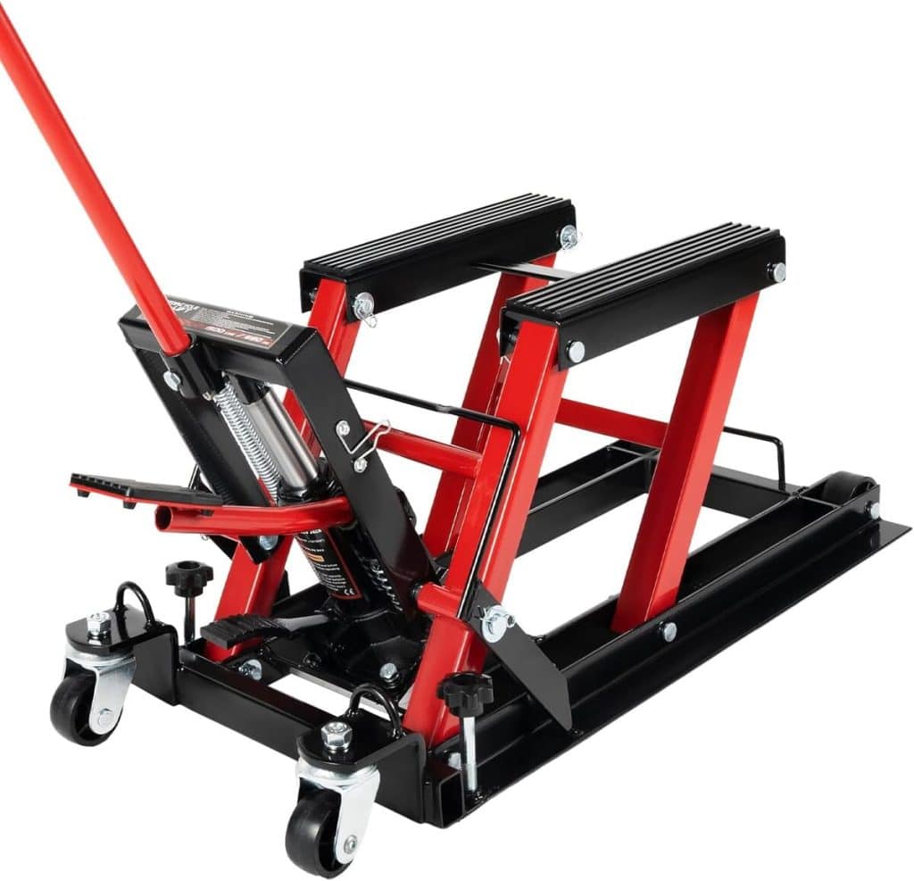 Test du cric hydraulique NadineDutol pour moto