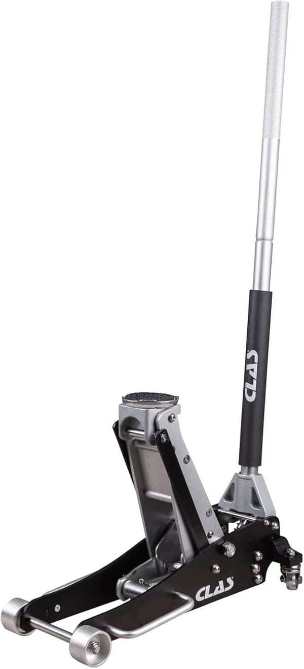 CLAS Equipements Cric rouleur hydraulique 1.25T alu Extra Plat H.85 à 375mm - Oh 5309