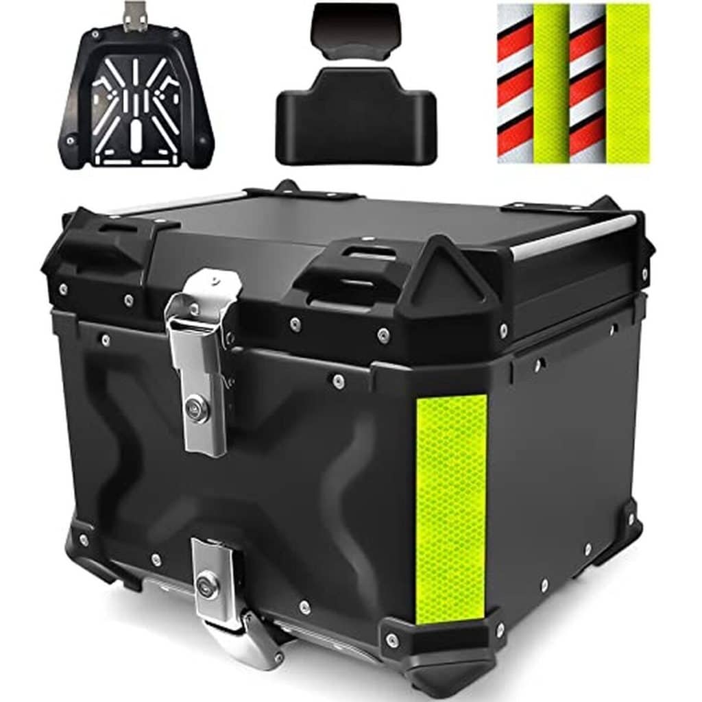 Test du top case moto VOKKA 45L : praticité et sécurité