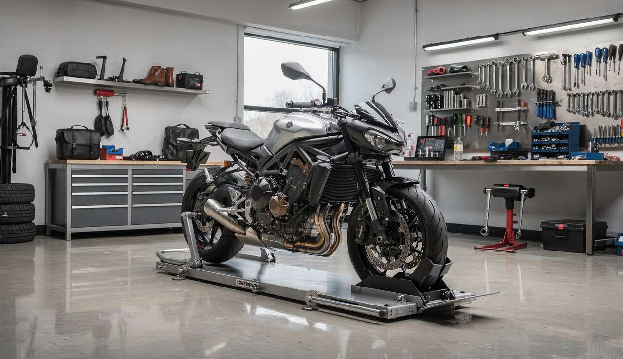 Les accessoires complémentaires à la béquille d'atelier Les accessoires complémentaires à la béquille d'atelier