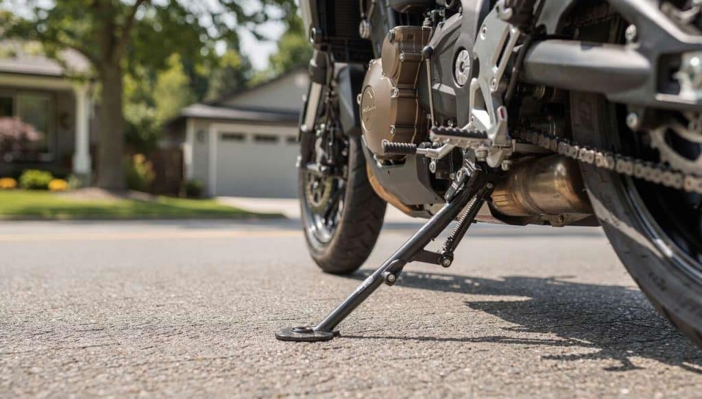 Installation facile : béquilles centrales moto