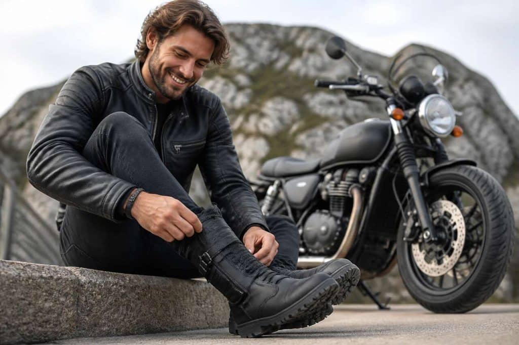 Comparaison entre bottes courtes et bottes montantes pour motards
