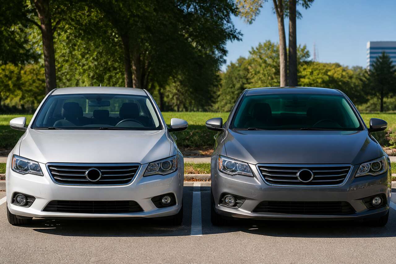 Comparatif : pare-brise clair vs vert Comparatif : pare-brise clair vs vert