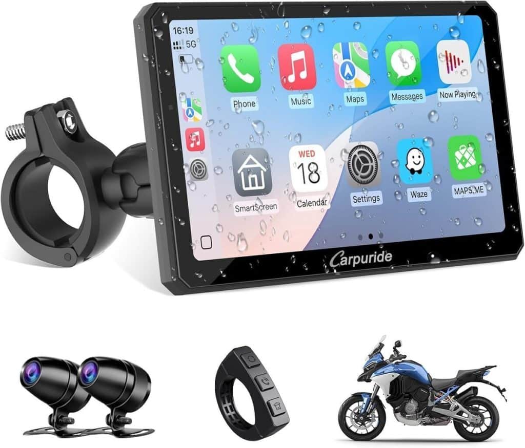 Test Carpuride W712D : écran moto 7" et ses multiples fonctionnalités