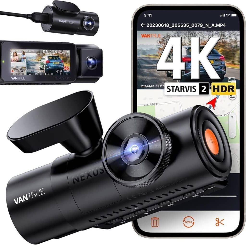 Test de la dashcam Vantrue N4 Pro : performance et sécurité 360°