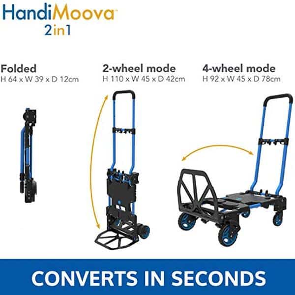 Découvrez notre test complet du HandiMoova, le chariot et diable pliable 2-en-1 idéal pour transporter vos charges facilement. Avis, caractéristiques et prix.