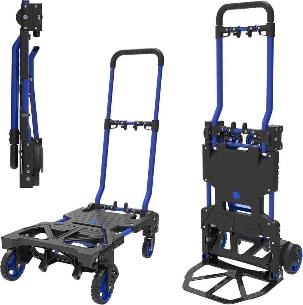 Test du HandiMoova chariot et diable pliable 2-en-1