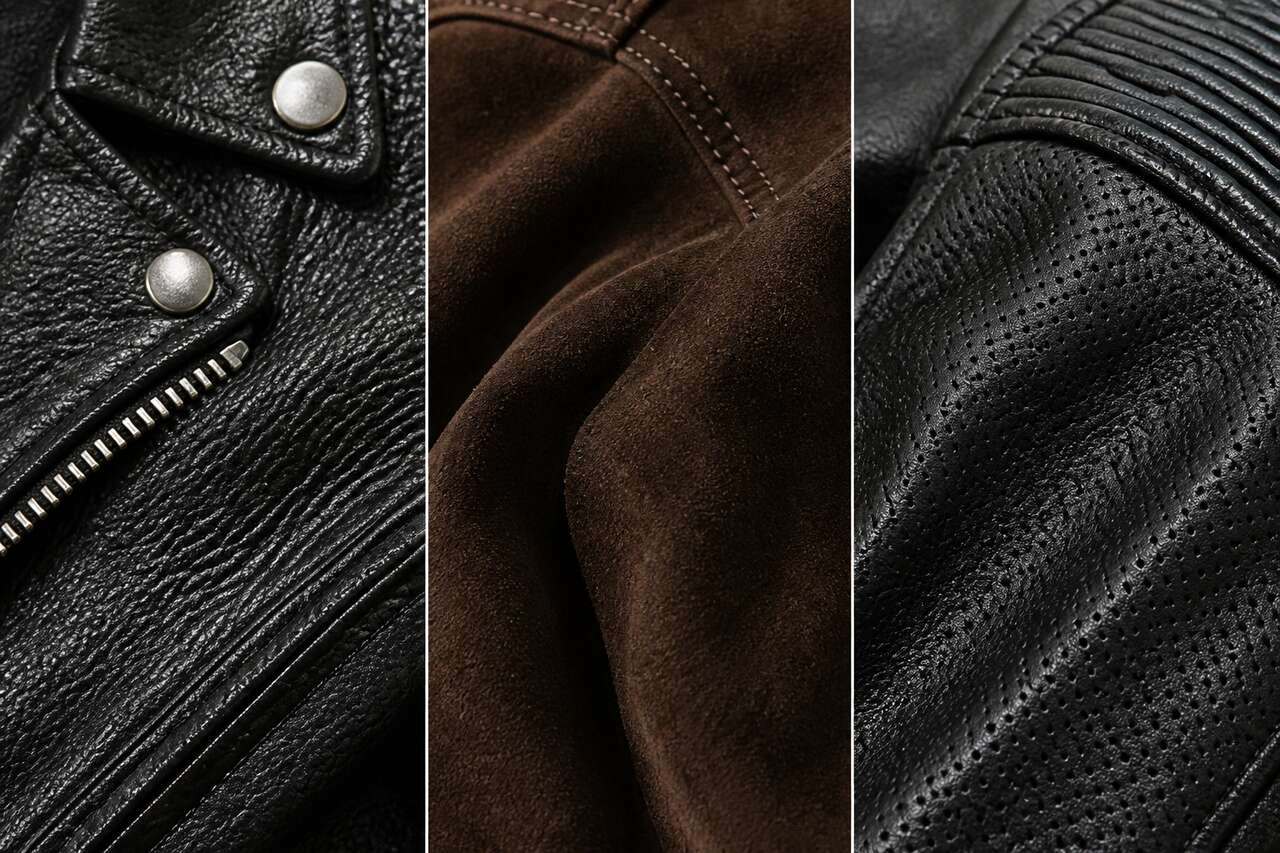 Matériaux populaires pour blousons cuir moto