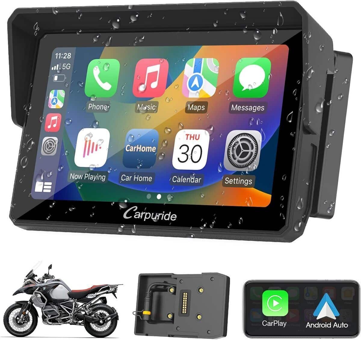 Test Carpuride W502B : écran gps moto et carplay étanche