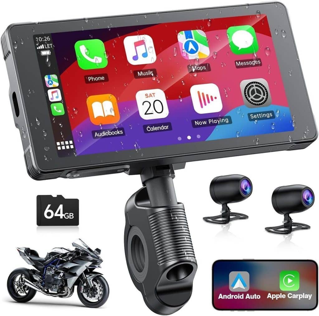 Test : écran Carplay sans fil pour moto 5, 5 pouces IP67