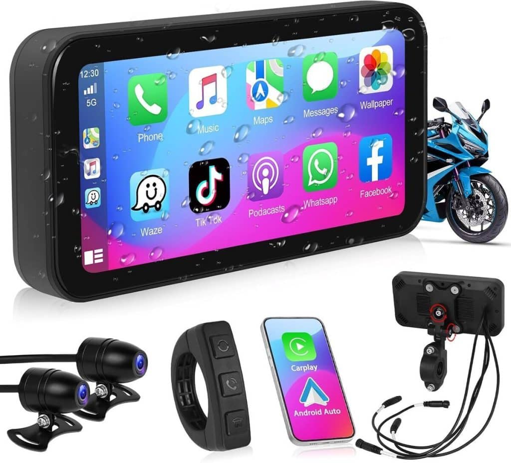 Test de l'autoradio moto Podofo avec Carplay et Android Auto