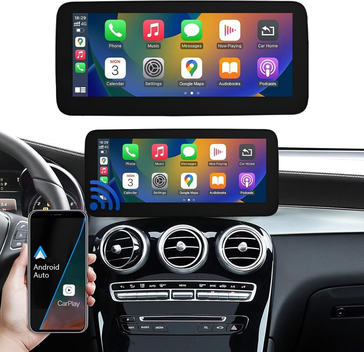 Test du Road Top 12, 3 pouces Carplay Touchscreen pour Mercedes-benz années 2026-2026